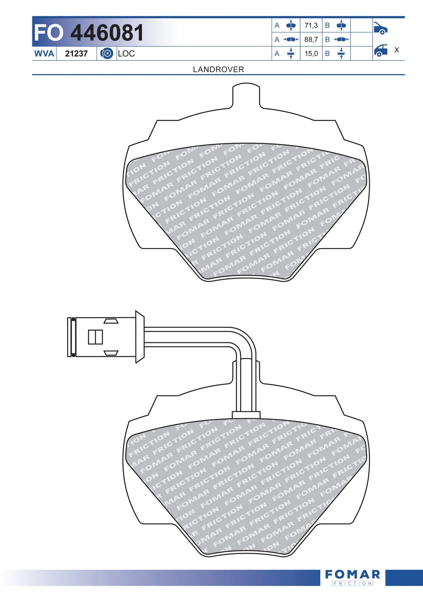Brake Pad Set, disc brake